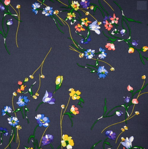 Elastic Satin Druck TEA GARDEN